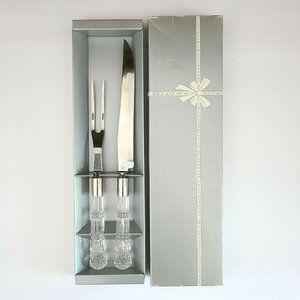 Toscany Collection Carving Knife & Fork Crystal